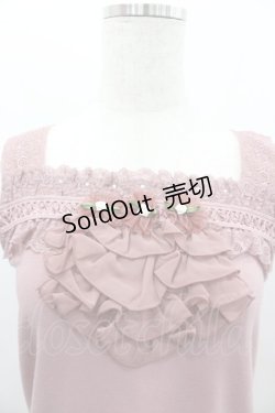 画像2: axes femme / 薔薇シフォンレースタンク  ピンク I-26-02-11-080-AX-TO-SA-ZI