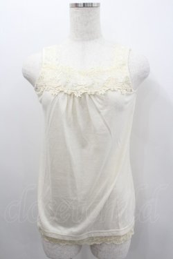 画像1: axes femme / フラワーレースタンク  アイボリー I-26-02-11-081-AX-TO-SA-ZI