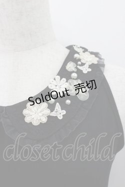 画像2: axes femme / お花モチーフ襟付タンク M 黒 I-26-02-11-084-AX-TO-SA-ZI