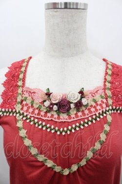 画像2: axes femme / 胸元巻き薔薇タンク  濃ピンク I-26-02-11-085-AX-TO-SA-ZI