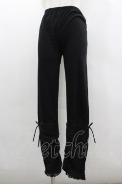 画像1: axes femme / 裾ラメニット切り替えレギンス  黒 I-26-02-11-088-AX-PA-SA-ZI