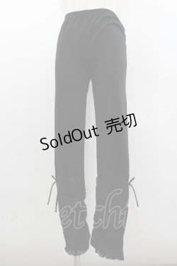 画像1: axes femme / 裾ラメニット切り替えレギンス  黒 I-26-02-11-088-AX-PA-SA-ZI