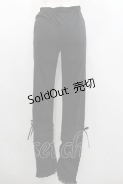 画像2: axes femme / 裾ラメニット切り替えレギンス  黒 I-26-02-11-088-AX-PA-SA-ZI