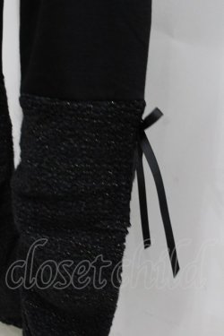 画像3: axes femme / 裾ラメニット切り替えレギンス  黒 I-26-02-11-088-AX-PA-SA-ZI