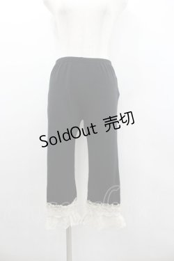 画像1: axes femme / カギ針使い七分丈スパッツ  黒Ｘ白 I-26-02-11-089-AX-PA-SA-ZI