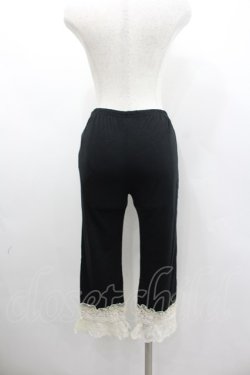 画像2: axes femme / カギ針使い七分丈スパッツ  黒Ｘ白 I-26-02-11-089-AX-PA-SA-ZI