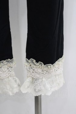 画像3: axes femme / カギ針使い七分丈スパッツ  黒Ｘ白 I-26-02-11-089-AX-PA-SA-ZI