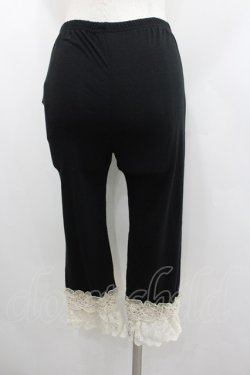 画像2: axes femme / カギ針使い七分丈スパッツ M 黒 I-26-02-11-090-AX-PA-SA-ZI