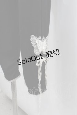 画像2: axes femme / レースリボンレギンス  黒Ｘ白 I-26-02-11-091-AX-PA-SA-ZI