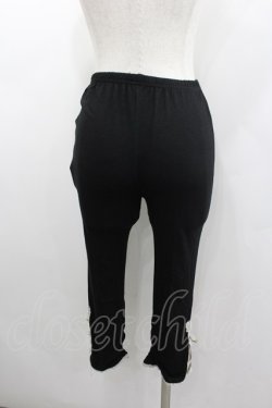 画像3: axes femme / レースリボンレギンス  黒Ｘ白 I-26-02-11-091-AX-PA-SA-ZI