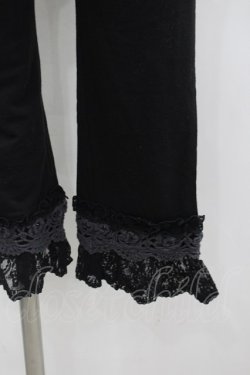 画像2: axes femme / カギ針使い七分丈スパッツ  黒Ｘグレー I-26-02-11-092-AX-PA-SA-ZI