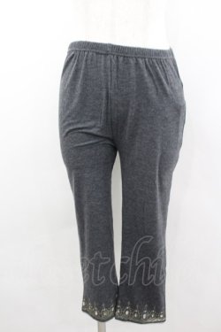 画像1: axes femme / レースプリントスパッツ  グレーＸゴールド I-26-02-11-094-AX-PA-SA-ZI