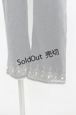 画像2: axes femme / レースプリントスパッツ  グレーＸゴールド I-26-02-11-094-AX-PA-SA-ZI