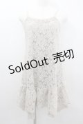 axes femme / 総レースキャミワンピース  アイボリー I-26-02-11-095-AX-OP-SA-ZI