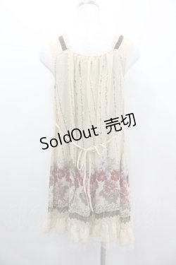 画像3: axes femme / ストライプフラワーノースリーブワンピース  アイボリー I-26-02-11-098-AX-OP-SA-ZI