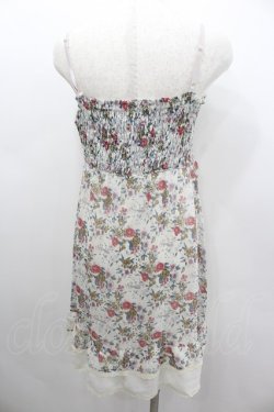 画像3: axes femme / フラワーシフォンジャンパースカート  アイボリーＸ赤Ｘ青 I-26-02-11-099-AX-OP-SA-ZI