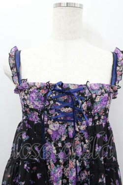 画像2: axes femme / 2WAYワンピース  黒Ｘ紫 I-26-02-11-103-AX-OP-SA-ZI