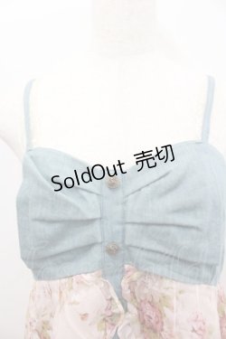 画像2: axes femme / デニム切り替えフラワーチュニ M アワピンク I-26-02-11-108-AX-OP-SA-ZI