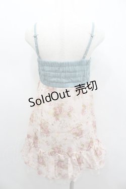 画像3: axes femme / デニム切り替えフラワーチュニ M アワピンク I-26-02-11-108-AX-OP-SA-ZI