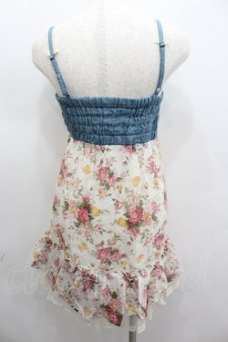 画像3: axes femme / デニム切り替えフラワーチュニ M キナリ I-26-02-11-110-AX-OP-SA-ZI