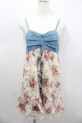 axes femme / デニム切り替えフラワーチュニ M キナリ I-26-02-11-111-AX-OP-SA-ZI