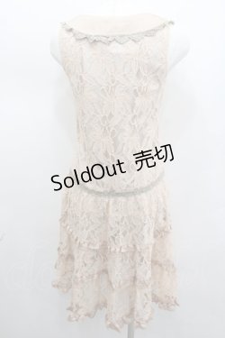 画像3: axes femme / 総レースノースリーブワンピース  ピンクベージュ I-26-02-11-114-AX-OP-SA-ZI