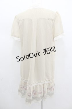 画像3: axes femme / お花ボーダードット柄チュニック  ベージュ I-26-02-11-116-AX-OP-SA-ZI