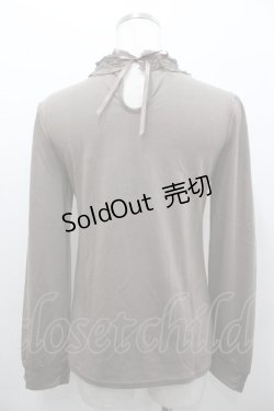 画像3: axes femme / ブローチ付スタンド襟PO M モカ I-26-02-11-012-AX-TO-SA-ZI