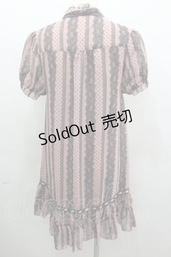 画像3: axes femme / レース柄ワンピース  ピンクＸ黒 I-26-02-11-120-AX-OP-SA-ZI