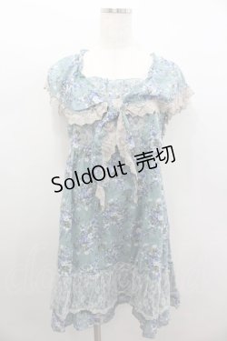 画像1: axes femme / スカーフ柄花柄チュニ M グリーン I-26-02-11-122-AX-OP-SA-ZI