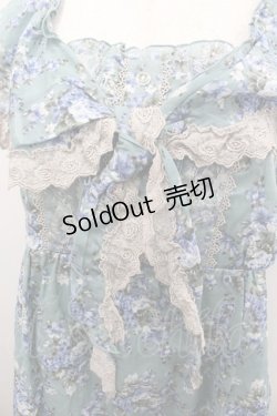 画像2: axes femme / スカーフ柄花柄チュニ M グリーン I-26-02-11-122-AX-OP-SA-ZI