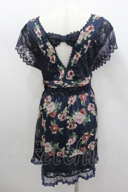 画像3: axes femme / バラ柄レース切り替えチュニ M コン I-26-02-11-123-AX-OP-SA-ZI