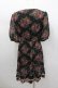 画像3: axes femme / 薔薇ブーケプリントウエストベルトデザインワンピース  黒ＸピンクＸブラウン I-26-02-11-124-AX-OP-SA-ZI (3)