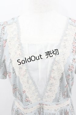 画像2: axes femme / ローズストライプワンピース M サックス I-26-02-11-125-AX-OP-SA-ZI