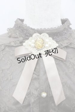 画像2: axes femme / ブローチ付スタンド襟PO M モカ I-26-02-11-013-AX-TO-SA-ZI