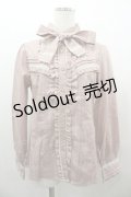 axes femme / ボウタイ付き長袖フリルブラウス L ピンク I-26-02-11-002-AX-BL-SA-ZI