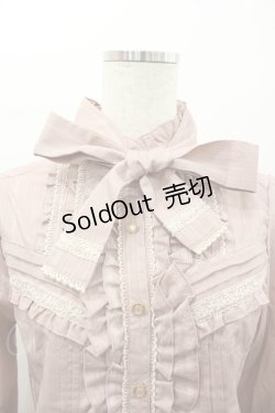 画像2: axes femme / ボウタイ付き長袖フリルブラウス L ピンク I-26-02-11-002-AX-BL-SA-ZI