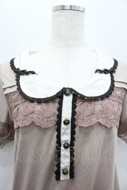 画像2: axes femme / 異素材衿使いPO M アワピンク I-26-02-11-025-AX-TO-SA-ZI