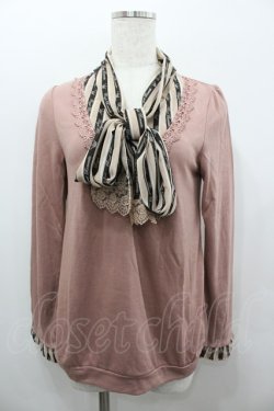 画像1: axes femme / レジメ柄ボータイPO  アワピンク I-26-02-11-026-AX-TO-SA-ZI