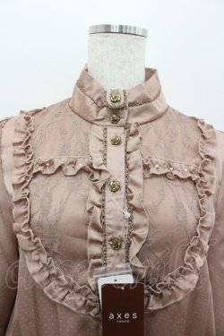 画像2: axes femme / サテン裾デザインブラウス M アワピンク I-26-02-11-003-AX-BL-SA-ZI