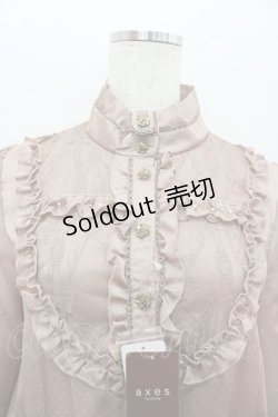 画像2: axes femme / サテン裾デザインブラウス M アワピンク I-26-02-11-003-AX-BL-SA-ZI