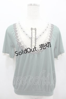 画像1: axes femme / 刺繍入りブロッキングPO M グリーン I-26-02-11-030-AX-TO-SA-ZI