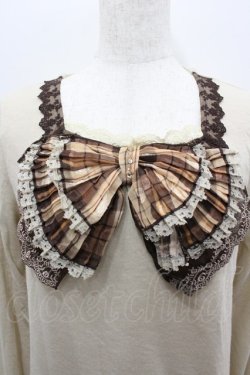 画像2: axes femme / チェックBIGリボンカットソー  アイボリーＸブラウン I-26-02-11-033-AX-TO-SA-ZI