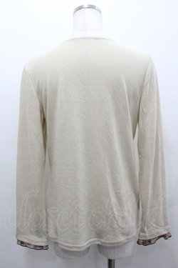 画像3: axes femme / チェックBIGリボンカットソー  アイボリーＸブラウン I-26-02-11-033-AX-TO-SA-ZI