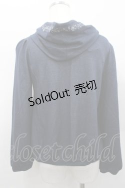 画像3: axes femme / レース配色ZIPパーカー  ネイビーＸ白 I-26-02-13-033-AX-TO-SA-ZI