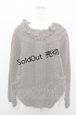 画像1: axes femme / ボアジップアップカーデ  ブラウン I-26-02-13-034-AX-TO-SA-ZI