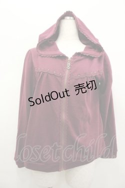 画像1: axes femme / バックレースアップパーカー  ボルドー I-26-02-13-038-AX-TO-SA-ZI