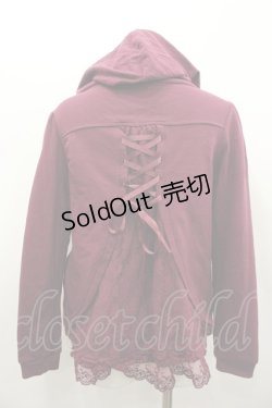 画像3: axes femme / バックレースアップパーカー  ボルドー I-26-02-13-038-AX-TO-SA-ZI