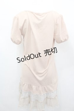 画像3: axes femme / カメオプリント半袖カットワンピース  ピンク I-26-02-13-039-AX-OP-SA-ZI