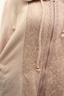 画像2: axes femme / バックチュールレースパーカー  ピンク I-26-02-13-040-AX-TO-SA-ZI